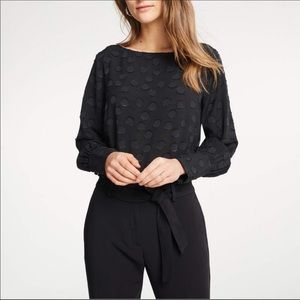 Ann Taylor clip dot boatneck blouse - only worn once
